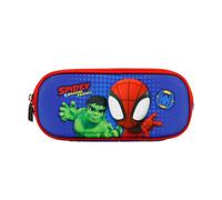 Trousse à crayons 3D Spiderman Circles à deux compartiments