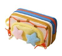 Trousse à crayons - 8,27 x 4,33 pouces, rangement de papeterie pour étudiants, organiseur grande capacité avec 8 compartiments, accessoires scolaires pour marqueurs, règle, gommes, notes autocollantes