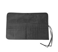 Trousse à crayons à 30 compartiments, trousse à pinceaux en toile, trousse à crayons en toile, trousse à pinceaux, trousse pour crayons, crayon aquarelle, crayon gouache (noir)