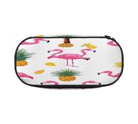 Trousse à crayons à double fermeture éclair avec poche en maille et 4 boucles pour stylos, grande trousse de maquillage pour étudiants, artistes, voyages, trousse à crayons en tissu Oxford durable