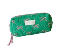 Trousse à crayons à fermeture éclair, trousse multifonction avec nœud pour fournitures scolaires, design peu encombrant, idéale pour marqueurs, règle, gommes, 19 x 8,4 x 6,9 cm, Vert, Refer to