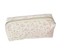 Trousse à crayons à motif floral, trousse de maquillage à fleurs, pochette de rangement pour pinceaux de maquillage, petite trousse de rangement mignonne pour femmes et filles, voyage ou usage