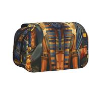 Trousse à crayons à rabat avec 2 compartiments - Grande capacité - Organiseur de papeterie portable pour l'école, les voyages et l'art, Série Égypte Ancienne Tribe, Taille unique, Cartable