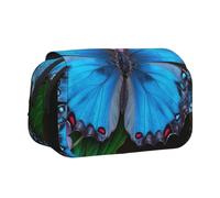 Trousse à crayons à rabat avec 2 compartiments, grande capacité, organiseur de papeterie portable pour l'école, les voyages et l'art, Beau papillon., Taille unique, Cartable