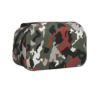 Trousse à crayons à rabat avec 2 compartiments, grande capacité, organiseur de papeterie portable pour l'école, les voyages et l'art, camouflage, Taille unique, Cartable