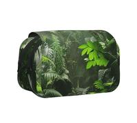 Trousse à crayons à rabat avec 2 compartiments, grande capacité, organiseur de papeterie portable pour l'école, les voyages et l'art, Forêt tropicale., Taille unique, Cartable