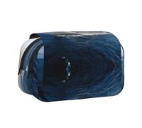 Trousse à crayons à rabat double couche avec motif bateau de croisière, grande capacité pour 50 stylos, support de papeterie en polyester durable pour l'école, les voyages artistiques (imprimé