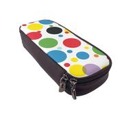 Trousse à crayons à rabat en cuir imprimé dragon jaune sur fond noir - Organiseur multifonction pour l'école, le bureau et les voyages, Twister Pois, Taille unique, Cartable