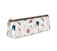 Trousse à crayons à talons hauts avec impression de chaussures pour étudiant, grande capacité, pochette triangulaire, pour tous les jours, l'école, l'université