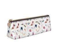 Trousse à crayons à talons hauts avec impression de chaussures pour étudiant, grande capacité, pochette triangulaire, pour tous les jours, l'école, l'université