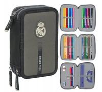 Trousse à crayons à trois compartiments Real Madrid RM Team 24/25 Dark Grey Safta