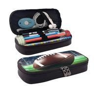 Trousse à crayons American Wastern Texas Star avec fermeture éclair - Grande capacité - Esthétique - Trousse à crayons portable - Trousse de maquillage pour bureau, Football américain., Taille unique,