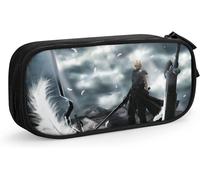 Trousse À Crayons Anime Final Fantasy Vii Cloud Strife, Sacs À Stylos De Grande Capacité, Sac De Rangement De Papeterie Pour Étudiants, Adapté Au Bureau Scolaire Des Garçons Et Des Filles
