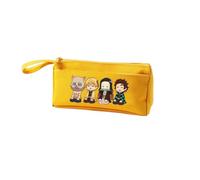 Trousse à crayons Anime Kimetsu no Yaiba pour garçons/filles, Kochou Shinobu/Kamado Tanjiro, trousse à crayons double couche, trousse à crayons Kamado Nezuko High School pour étudiants 21 x 4,7 x 9,5
