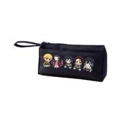 Trousse à crayons Anime Kimetsu no Yaiba pour garçons/filles, Kochou Shinobu/Kamado Tanjiro, trousse à crayons double couche, trousse à crayons Kamado Nezuko High School pour étudiants 21 x 4,7 x 9,5