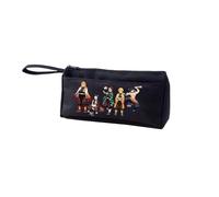 Trousse à crayons Anime Kimetsu no Yaiba pour garçons/filles, Kochou Shinobu/Kamado Tanjiro, trousse à crayons double couche, trousse à crayons Kamado Nezuko High School pour étudiants 21 x 4,7 x 9,5