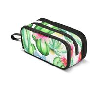 Trousse à crayons aquarelle cactus fleur rose vert trousse à crayons trousse de rangement mignon sac à crayons sac de rangement mignon sac de marqueur pour filles grande capacité papeterie enfants