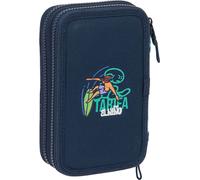 Trousse à crayons avec accessoires El Niño Kook bleu marine 12,5 x 19,5 x 4 cm 29 pièces