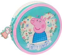 Trousse à crayons avec accessoires Peppa Pig Pretty flowers Jaune menthe 18 pièces