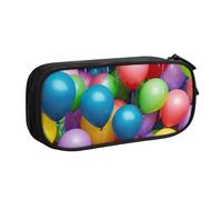 Trousse à crayons avec ballons colorés - Imprimé ciel bleu - Pour cosmétiques, outils artistiques, fournitures pour étudiants, enseignants - Utilisation polyvalente, Noir , Taille unique, Ensemble