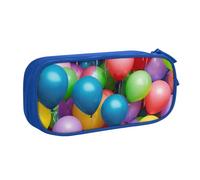 Trousse à crayons avec ballons colorés - Imprimé ciel bleu - Pour cosmétiques, outils artistiques, fournitures pour étudiants, enseignants - Utilisation polyvalente, bleu, Taille unique, Ensemble