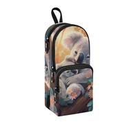 Trousse à crayons avec compartiment pour étudiants en forme de cartable avec inscription « Sloth Mom » - Pour l'école, le bureau, le travail, Paresseux maman bébé, Taille unique, Mallette