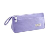 Trousse à crayons avec fermeture éclair, boîte à papeterie avec fermeture éclair, deux, lilas, Siehe Beschreibung, Voir description