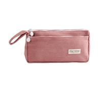 Trousse à crayons avec fermeture éclair, boîte à papeterie avec fermeture éclair, deux, Rose, Siehe Beschreibung, Voir description
