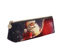 Trousse à crayons avec fermeture éclair et motif papillon coloré - Organiseur de papeterie - En cuir PVC - Triangle - Trousse de maquillage, Christmas Magic, Taille unique, Cartable