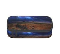 Trousse à crayons avec fermeture éclair - Grande capacité - Motif nébuleuse dans le désert - Monument Valley - Pour garçons et filles, Noir , Taille unique, Valise