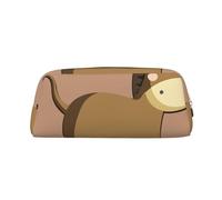 Trousse à crayons avec fermeture éclair - Motif âne de dessin animé - Trousse à crayons portable - Pour le bureau et les voyages, Or, One Size, Art déco.