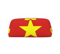 Trousse à crayons avec fermeture éclair Motif drapeau vietnamien, Or, One Size, Art déco.