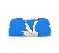 Trousse à crayons avec fermeture éclair Motif oie blanche déployant ses ailes