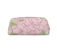Trousse à crayons avec fermeture éclair - Organiseur portable - Motif fleurs de pêcher - Pour le bureau et les voyages, Or, One Size, Art déco.
