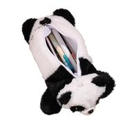 Trousse à crayons avec fermeture éclair pour stylos Panda | Trousse en peluche Panda Pen | Trousses à crayons pour étudiants scolaires avec motif de panda de dessin animé, sacs en peluche pour b b