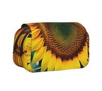 Trousse à crayons avec fermeture éclair « You Are My Sunshine » - Motif tournesol - Grande capacité - Portable - Pour le bureau et la maison, Noir/blanc, One Size, Morden