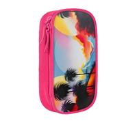 Trousse à crayons avec impression de peinture de paysage, sac de rangement, boîte à crayons de grande capacité, trousse à crayons portable avec fermeture éclair