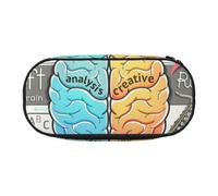 Trousse à crayons avec imprimé bouleau pour enfants, grande trousse à crayons avec fermeture éclair, trousse portable pour l'école, les enseignants, la papeterie, Cerveau humain., Taille unique