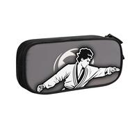 Trousse à crayons avec imprimé Karate-Highkick-Icon - Pour cosmétiques, outils artistiques, fournitures pour étudiants, enseignants - Utilisation polyvalente, Noir , Taille unique, Ensemble cartable