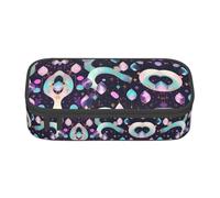 Trousse à crayons avec joli motif pailleté - Grande capacité - Organiseur de papeterie esthétique avec fermeture éclair