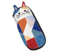 Trousse à crayons avec motif chat et couleurs | Trousse à crayons avec fermeture éclair - Pour dortoir, bureau, maison, voyage, salle de classe, université et école