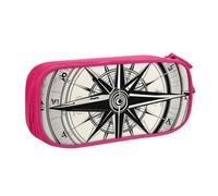 Trousse à crayons avec motif de la loi de la boussole - Pour ranger des cosmétiques, des outils artistiques - Fournitures pour étudiants et enseignants - Utilisation polyvalente, rose, Taille unique