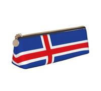 Trousse à crayons avec motif drapeau de l'Islande pour étudiant - Grande capacité - Pour l'école, les voyages, le bureau, blanc, Taille unique