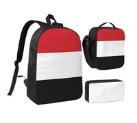 Trousse à crayons avec motif drapeau du Yémen 43,2 cm, joli imprimé, tissu Oxford durable.