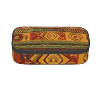 Trousse à crayons avec motifs nationaux africains pour filles et garçons, grande capacité pour étudiants, artistes, école, bureau, collège, Noir , Taille unique, Cartable