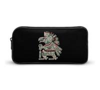 Trousse à crayons aztèque maya, pochette portable avec fermeture éclair