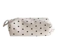 Trousse à Crayons Beige Trousse Scolaire pour Adolescente Étudiante Style Y2K Esthétique Design à Pois Pochette De Fournitures Scolaires pour Usage Bureau Et École