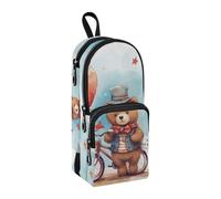 Trousse à crayons Bicker Bear - Grande capacité - Avec compartiment - En forme de cartable - Pour l'école, le bureau, le travail, Bicker Bear, Taille unique, Mallette
