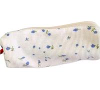 Trousse à crayons bleue de style frais, trousse à crayons, porte-monnaie, stylos, crayons et marqueurs, trousse de rangement simple pour cosmétiques, trousse de maquillage, papeterie de bureau, stylos