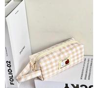 Trousse À Crayons Brodée Japonaise Kawaii,Grande Capacité,Sacs De Rangement Mignons,Flore Cerise Ours,Organisateur De Papeterie,Fournitures Scolaires.Beige.